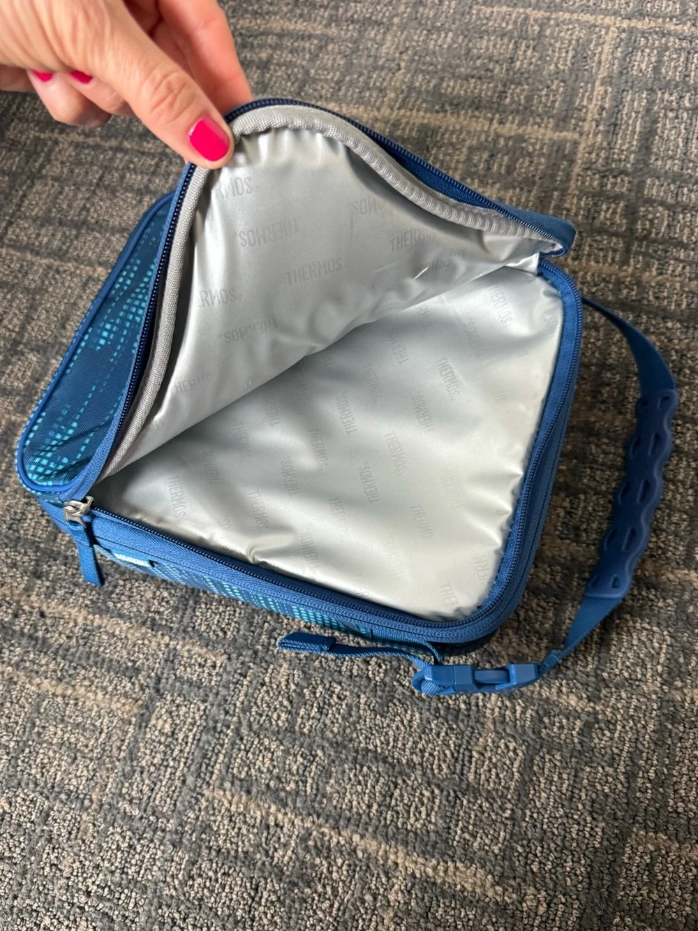 Under Armour Thermos Insulated Lunch Box Blue Camo Hard Liner O/S